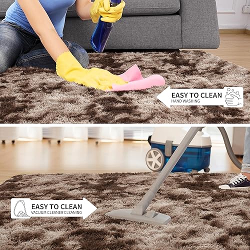 Miniatura 141 de Tepook - Alfombra súper suave y peluda para dormitorio, alfombras modernas peludas para niños para sala de estar, alfombra de felpa