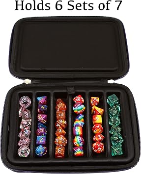 Forged Dice Co. Çıkarılabilir Oluklu Tepsili Zar Saklama Kutusu - Saklama Kutusu 42 Metal veya Plastik Çok Yüzlü Zar Tutar - Zar Tepsisi ve Teşhir Kutusu DND ve Dungeons & Dragons Oyun Zar ile Çalışır