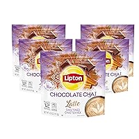 Vista 1 de Lipton Chocolate Chai con especias orgánicas añade leche no láctea de elección estilo café para té caliente o helado chocolate Chai Latte sin