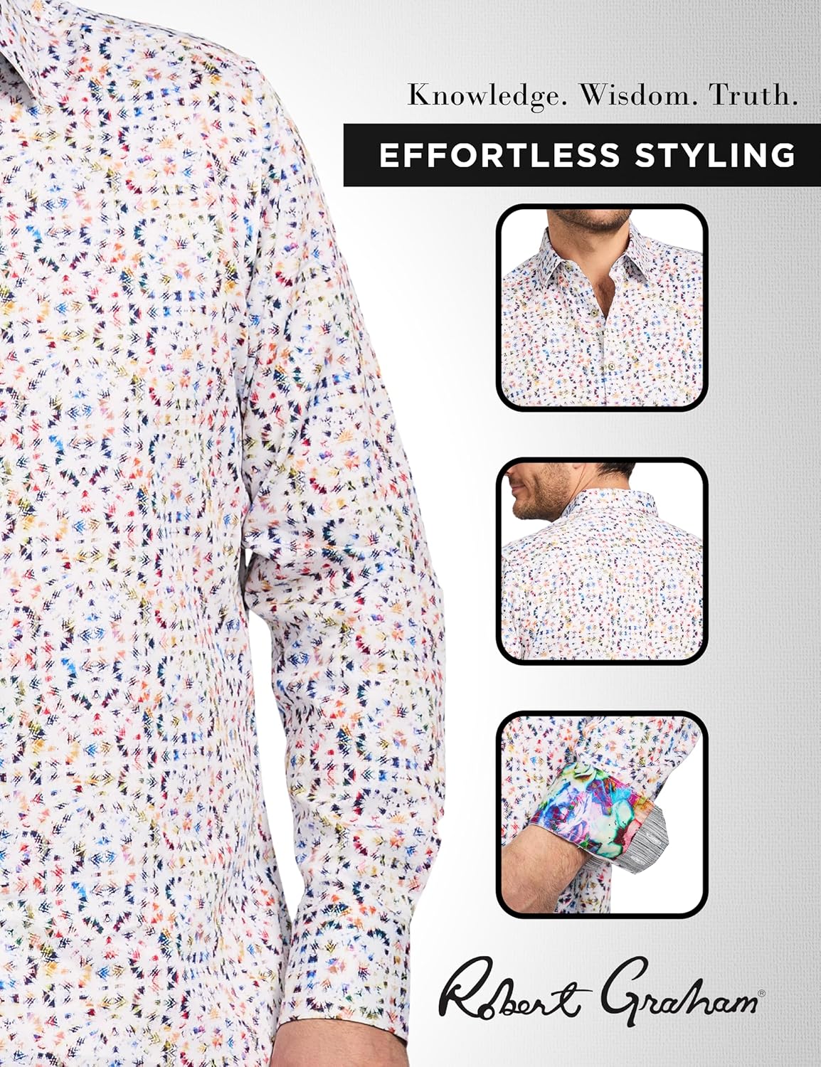 Robert Graham Mens Barlow Long Sleeve Button Down Woven Shirt - Image 5
