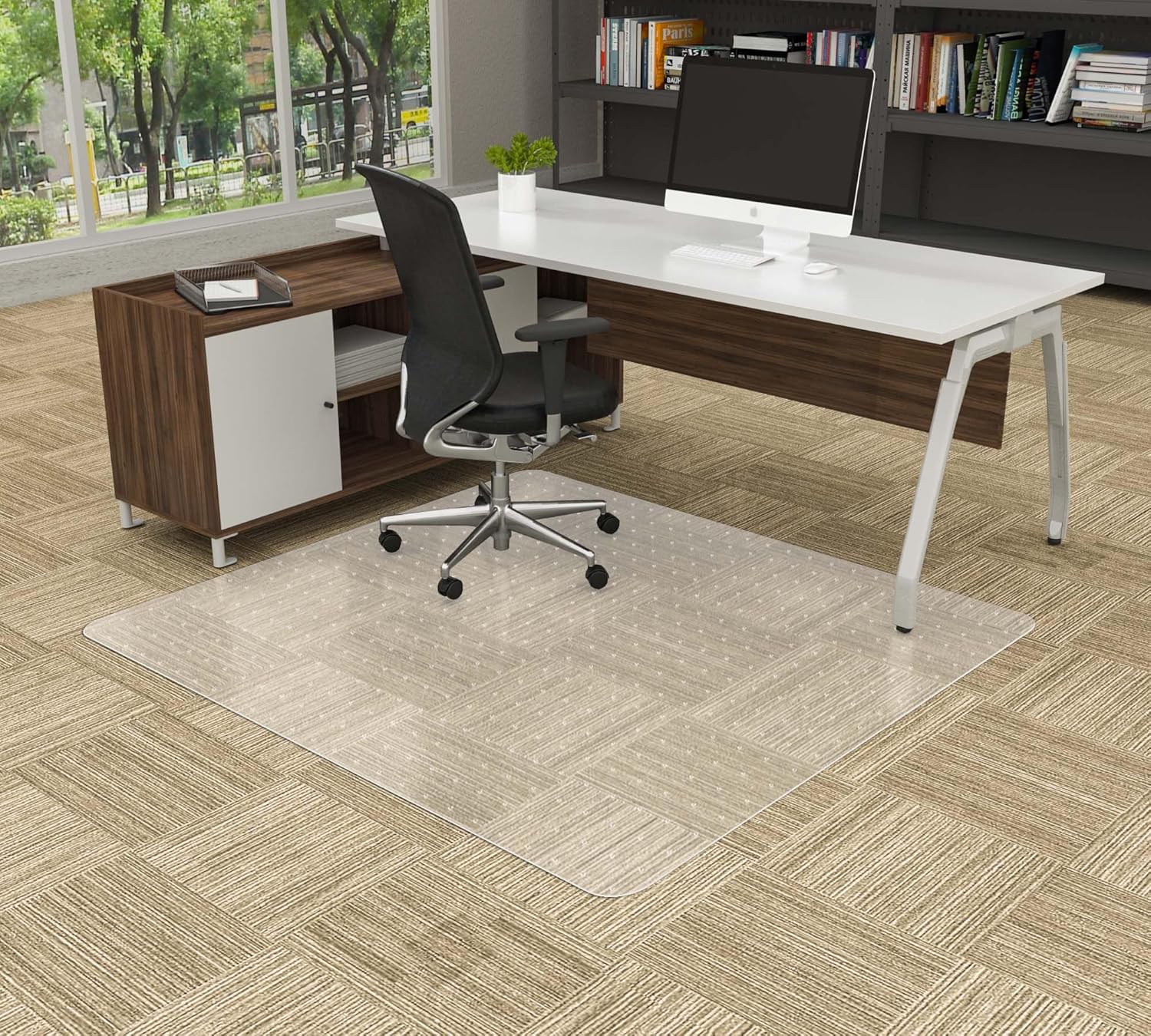 Amyracel Extra Large Office Chair Mat for Low Pile Carpeted Floors 45" x 53