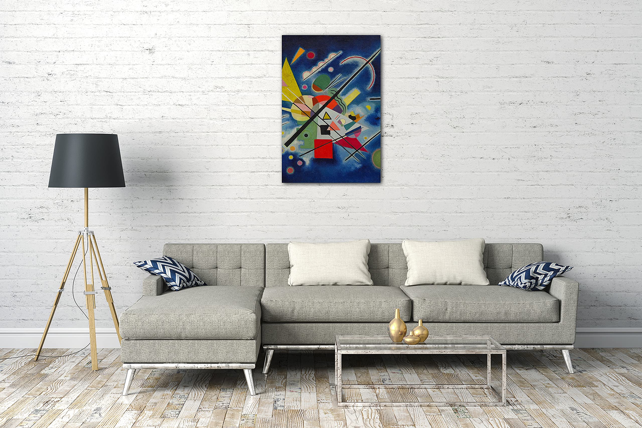 Printed Paintings Impression sur Toile Wassily Kandinsky - Photo Bleue (1924)