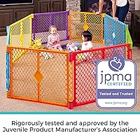 Vista 11 de Toddleroo by North States - Superyard Colorplay Baby Play Yard: Freestanding 8 Panel Baby Playpen - Indoor or Outdoor Use - Made in USA - Encloses