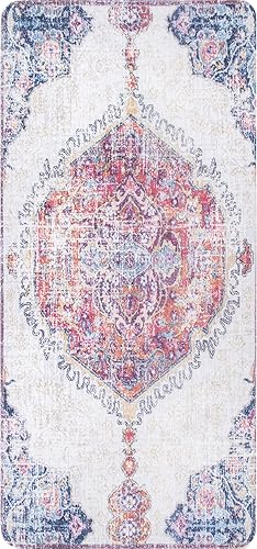 Miniatura 10 de nuLOOM Tapete tribal marroquí antifatiga para cocina o lavandería, 18 x 30 pulgadas, gris claro