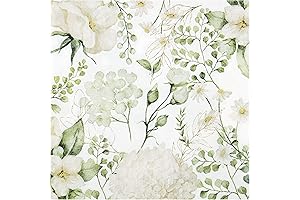 Ever Spring 100 White Floral Luncheon Napkins