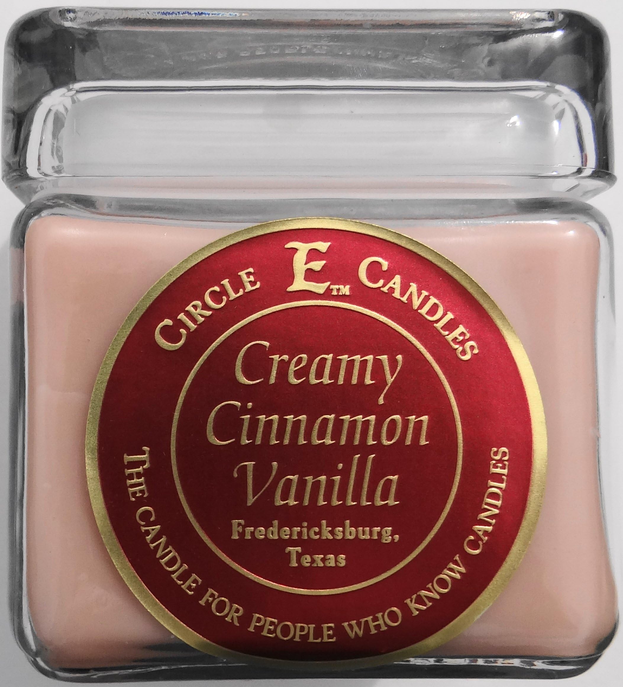 New Circle E Candle Creamy Cinnamon Vanilla 28 Oz Jar 165 Hr Burn Time