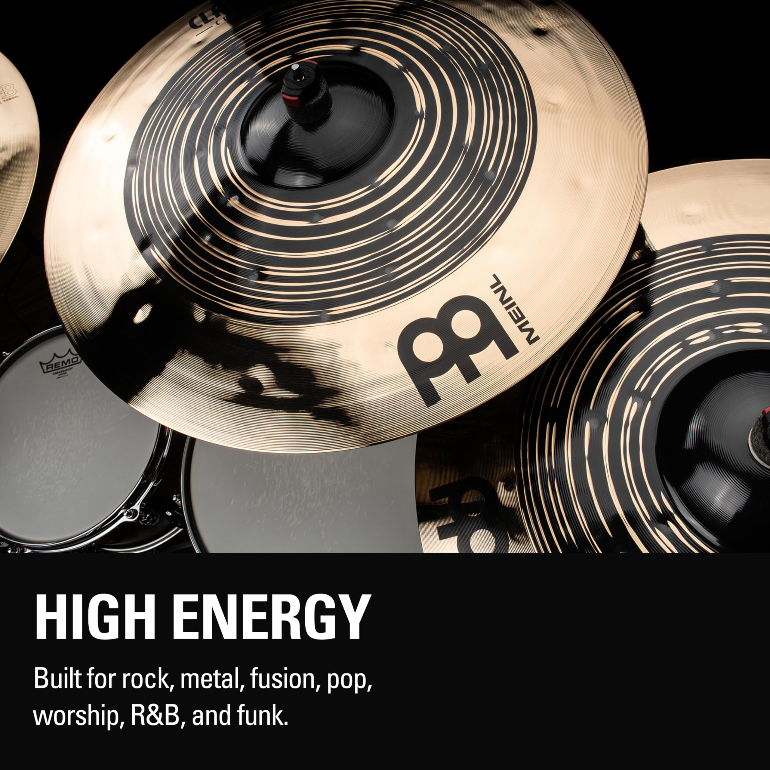Meinl Cymbals Classics Custom Dual Cymbale Crash 20 pouces (Vidéo) pour Batterie (50,80cm) Bronze B12, Deux Finitions - Fabriquée en Allemagne (CC20DUC)