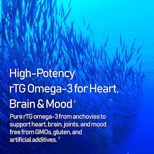 Miniatura 5 de NANOWELL Wild Alaskan rTG Omega-3 Aceite de pescado 1196mg - EPA, DHA, vitamina D3 y E - 120 cápsulas blandas, suministro para 60 días