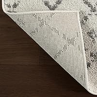 Vista 13 de nuLOOM 2x8 Alfombra de Área Blythe Marroquí, Negro y Blanco, Diseño Bohemio Desvanecido, Resistente a Manchas, Para Dormitorio, Comedor, Sala