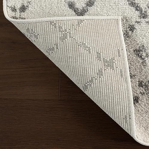 Miniatura 3 de nuLOOM - Alfombra marroquí Blythe Runner 2 pies 8 pulgadas x 8 pies grisblanco roto