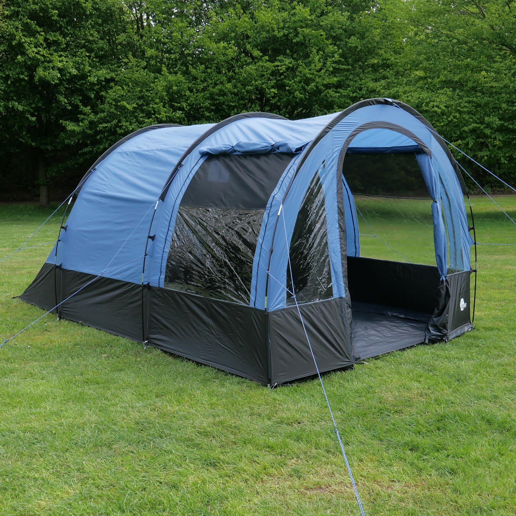 your GEAR Zelt Mistral - Tunnelzelt für 4 oder 6 Personen, Familienzelt mit Stehhöhe, Campingzelt mit UV 50+ Sonnenschutz und 3000 mm Wassersäule