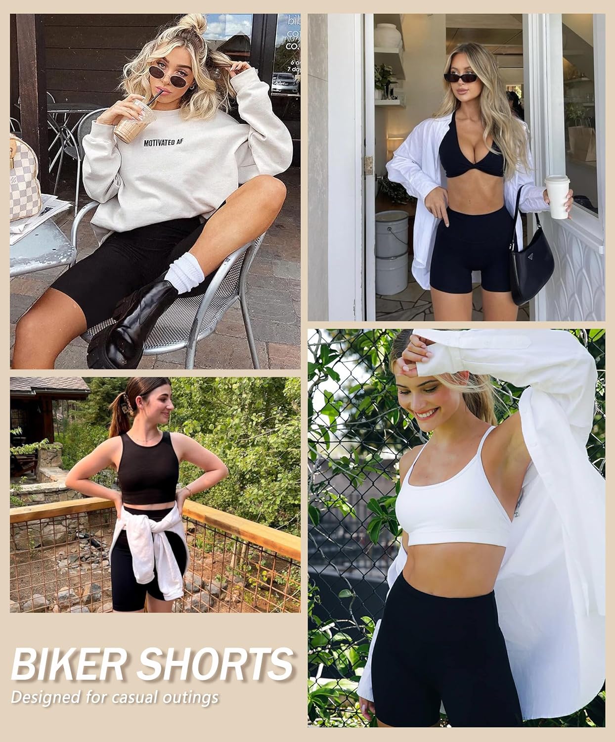 VALANDY Creamlush 3 Pack Biker Shorts for Women -8" High Waisted Soft Stretchy Spandex Athletic Yoga Shorts - Image 6