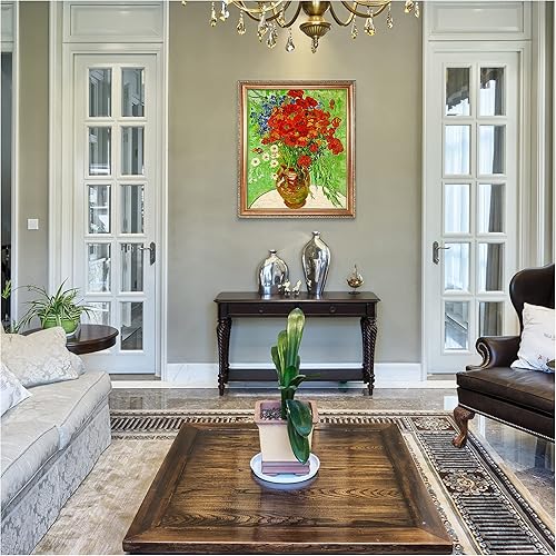 Miniatura 895 de A&T ARTWORK The Starry Night de Vincent Van Gogh. Tamaño del marco: 36 x 30 pulgadas, tamaño de la imagen: 30 x 24 pulgadas, reproducciones clásicas