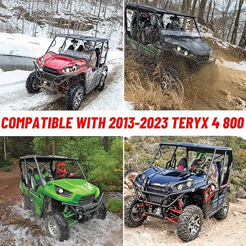 Miniatura 7 de StarknightMT TERYX - Ventana trasera suave, panel de polvo trasero compatible con KAWASAKI TERYX 4 800 2013-2025 a prueba de polvo a prueba de