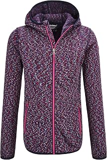 killtec Girl's Lynge Grls Knitfleece Jckt Knitted fleece jacket with hood.