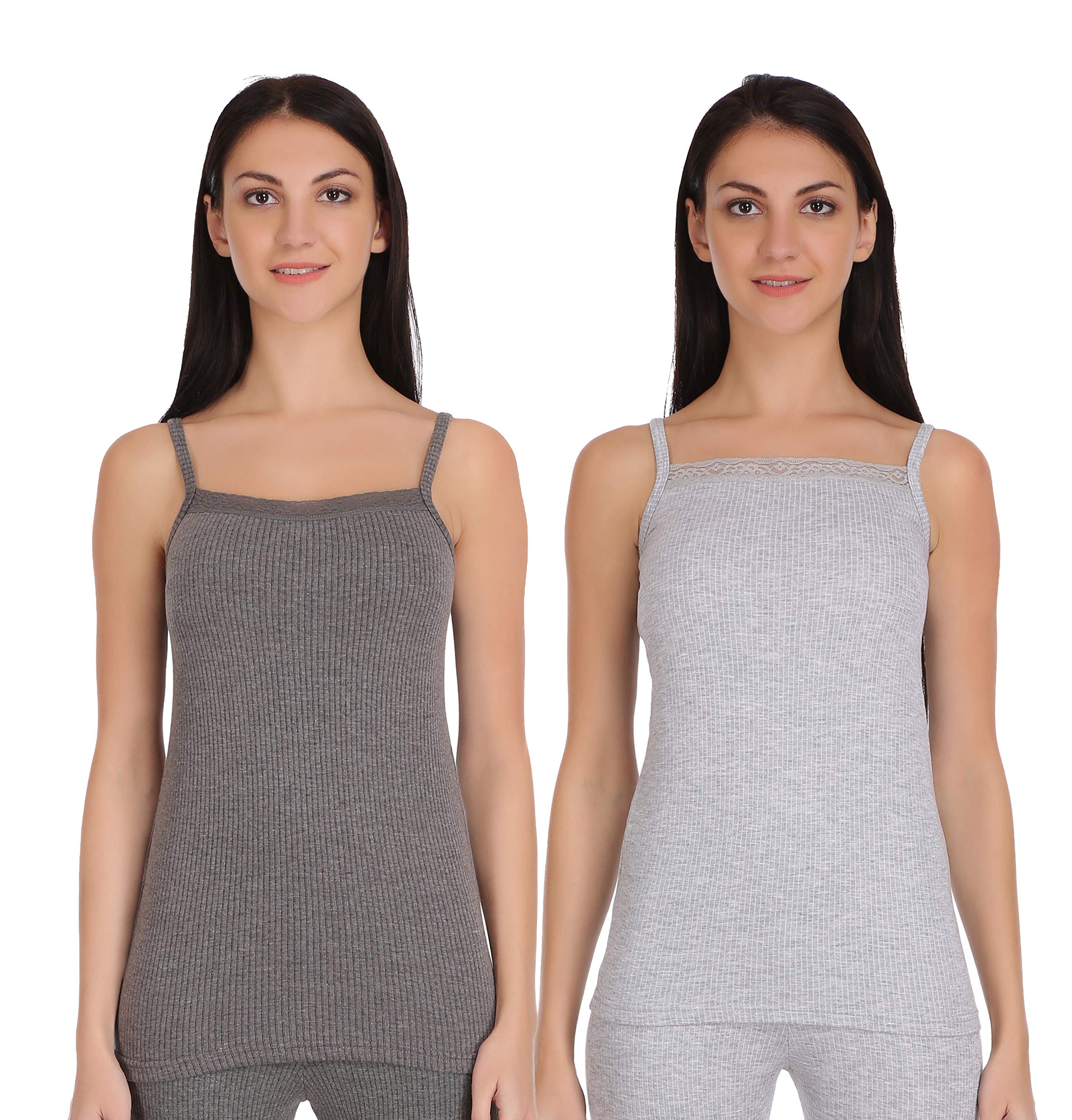 Women Cotton Blend Thermal Camisole Top (Pack of 2)
