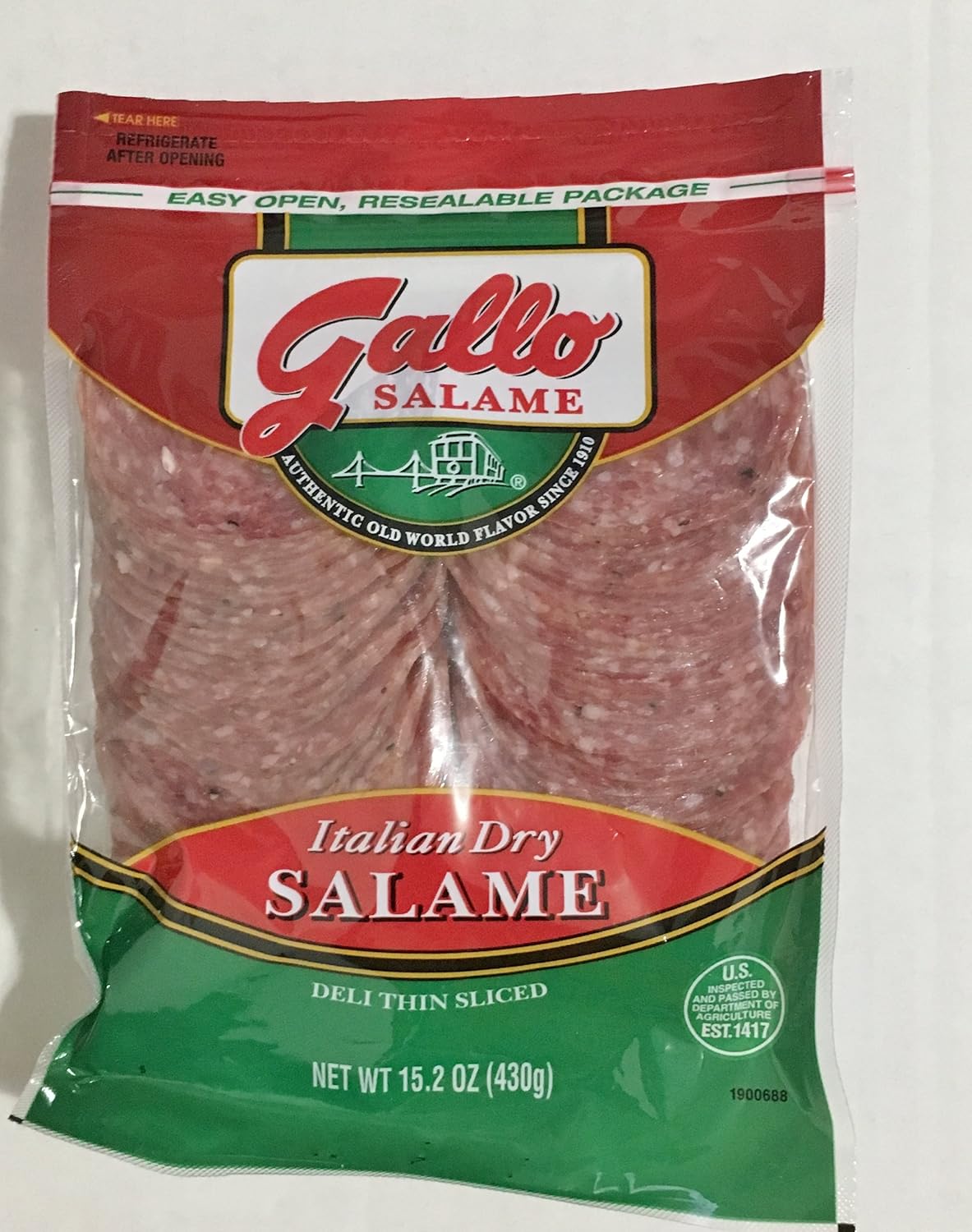 15.2oz Gallo Italian Dry Salame Deli Thin Sliced Salami