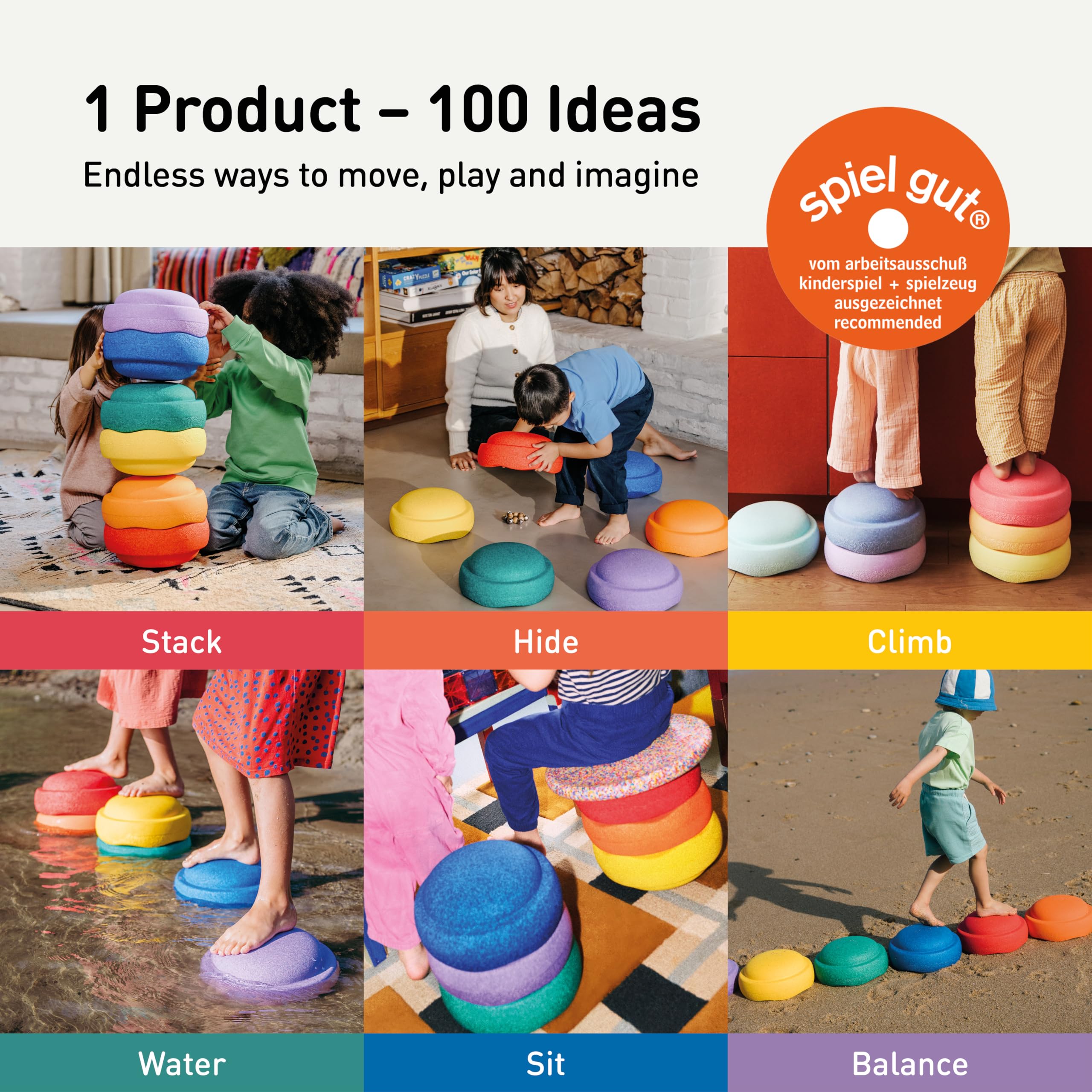 Amazon.com: Stapelstein® – Rainbow I Stepping Stones for Children