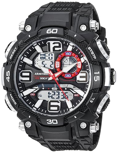 Armitron Sport reloj cronógrafo analógico-digital con correa de resina para hombre