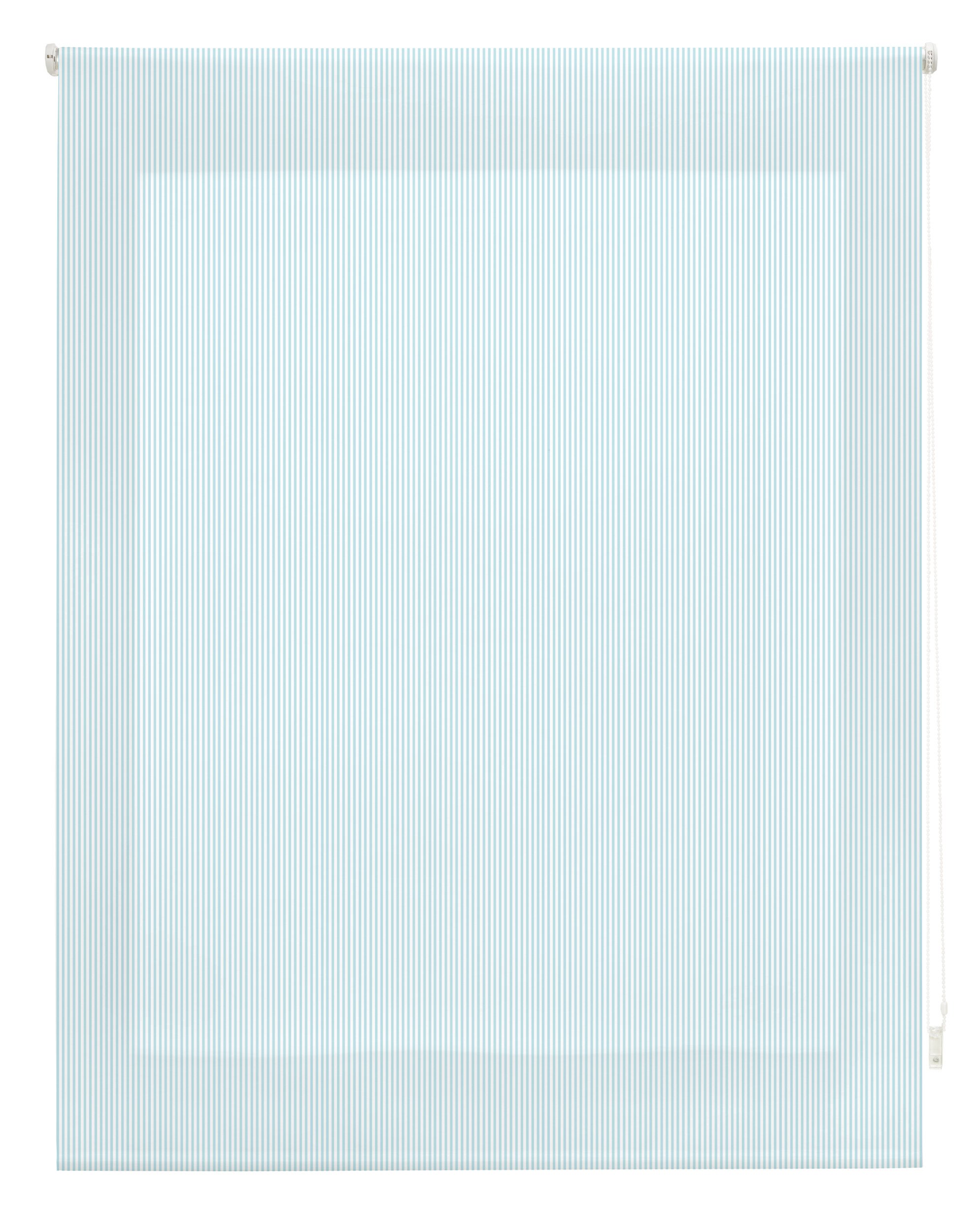 blindecor Stripes Roller, Fabric, Turquoise, 110 x 180 cm