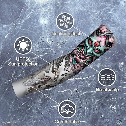 Miniatura 2 de Aresvns Halloween Makeup Tattoo sleeves, Premium Cooling Arm Sleeves for Men and Women UV Sun Protection Arm Sleeves