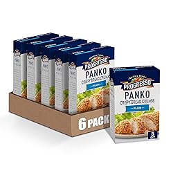 Progresso Panko Crispy Bread Crumbs, Plain, Cooking Ingredient, 8 oz (Pack of 6)