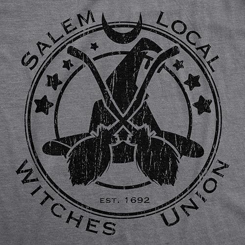 Miniatura 2 de Salem Local Witches Union - Camiseta divertida de bruja de Halloween, Gris jaspeado oscuro