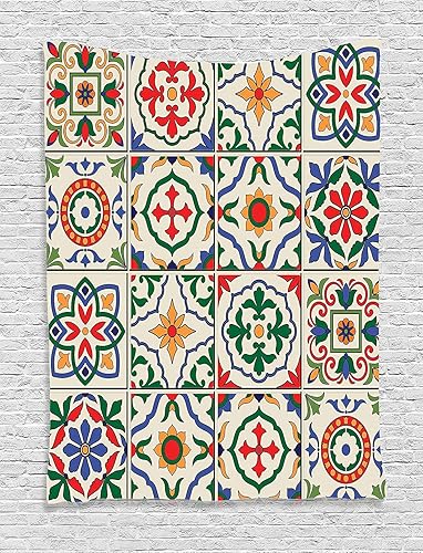 Miniatura 36 de Ambesonne Tapiz de Saguaro, Blooming Palo Verdes y Saguaros at 4 Peaks Hills Phoenix Arizona, colgante de pared para dormitorio, sala de estar