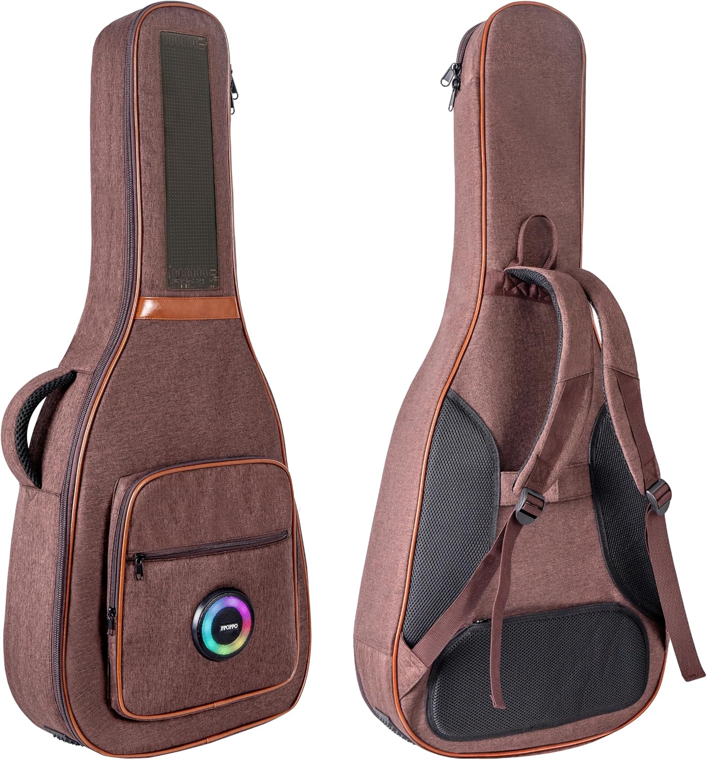 40/41/42 Inch Acoustic Guitar Bag Brown, 0.7" Extra Thick Padding