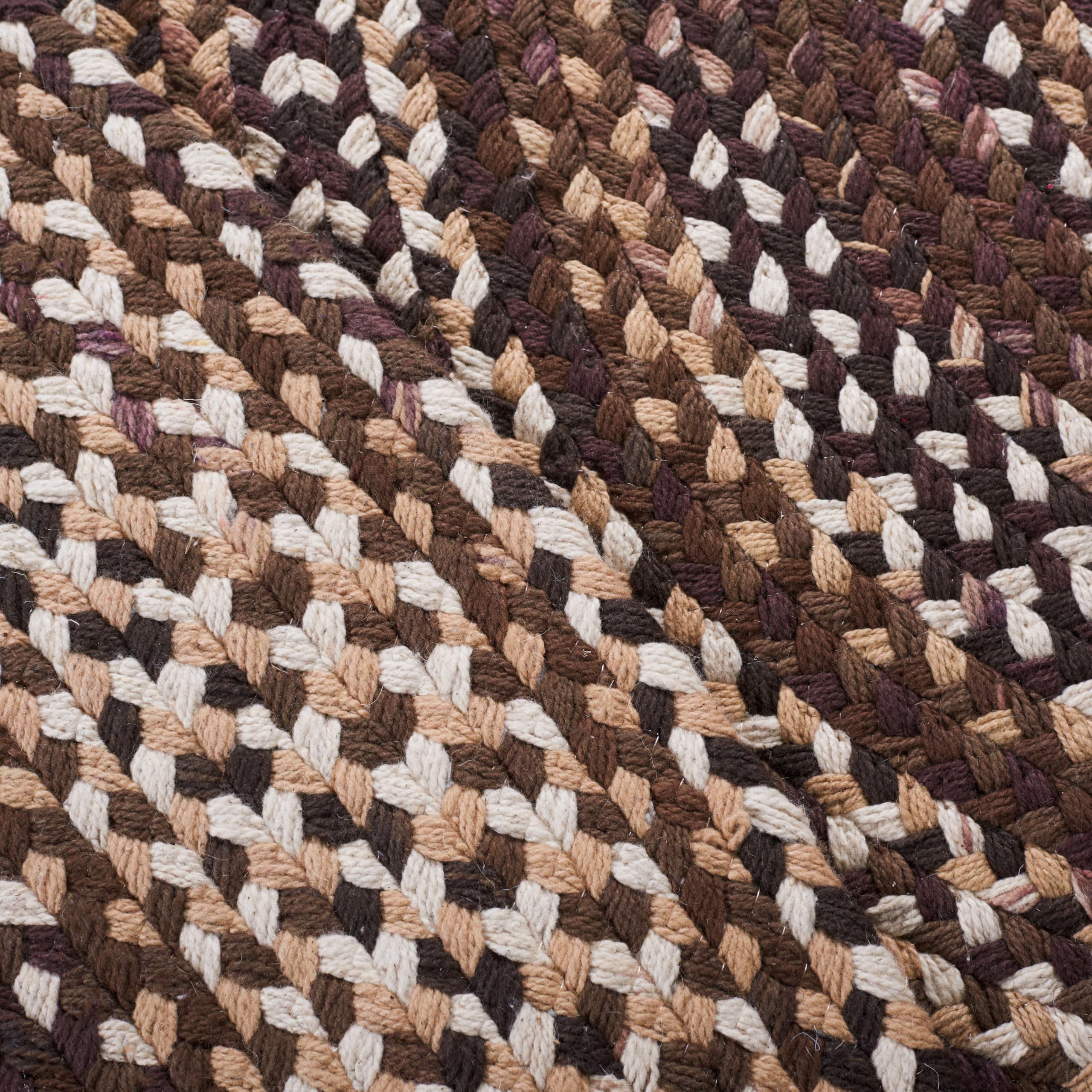 SAFAVIEH Braided Collection Area Rug - 3' Round, Brown & Ivory, Handmade Woven Cotton, Boho Reversible Style, Ideal for Living Room, Bedroom, Dining