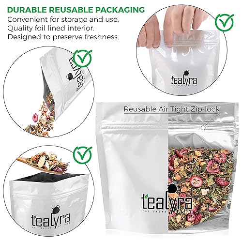 Miniatura 2 de Tealyra - White Cloud Catcher - Mezcla de té de hojas sueltas blancas frutales - Cereza - Arándano - Rico en antioxidantes y vitaminas - Todos los