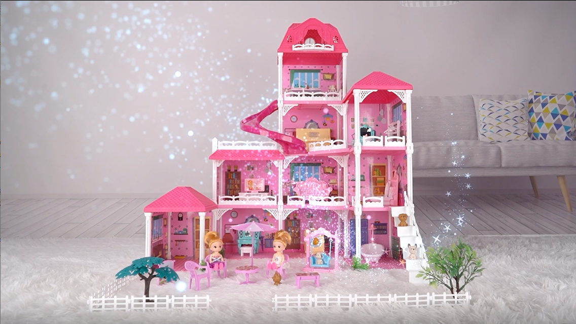 Amazon.com: JUKUDAHU Villa Playset for Girls Ages 3-7, 4-Storey