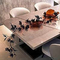 Vista 12 de Hairui - Guirnalda de Halloween con luces, 120 luces de hadas bicolor naranja y morado, 8 funciones, guirnalda negra iluminada de 6 pies, funciona