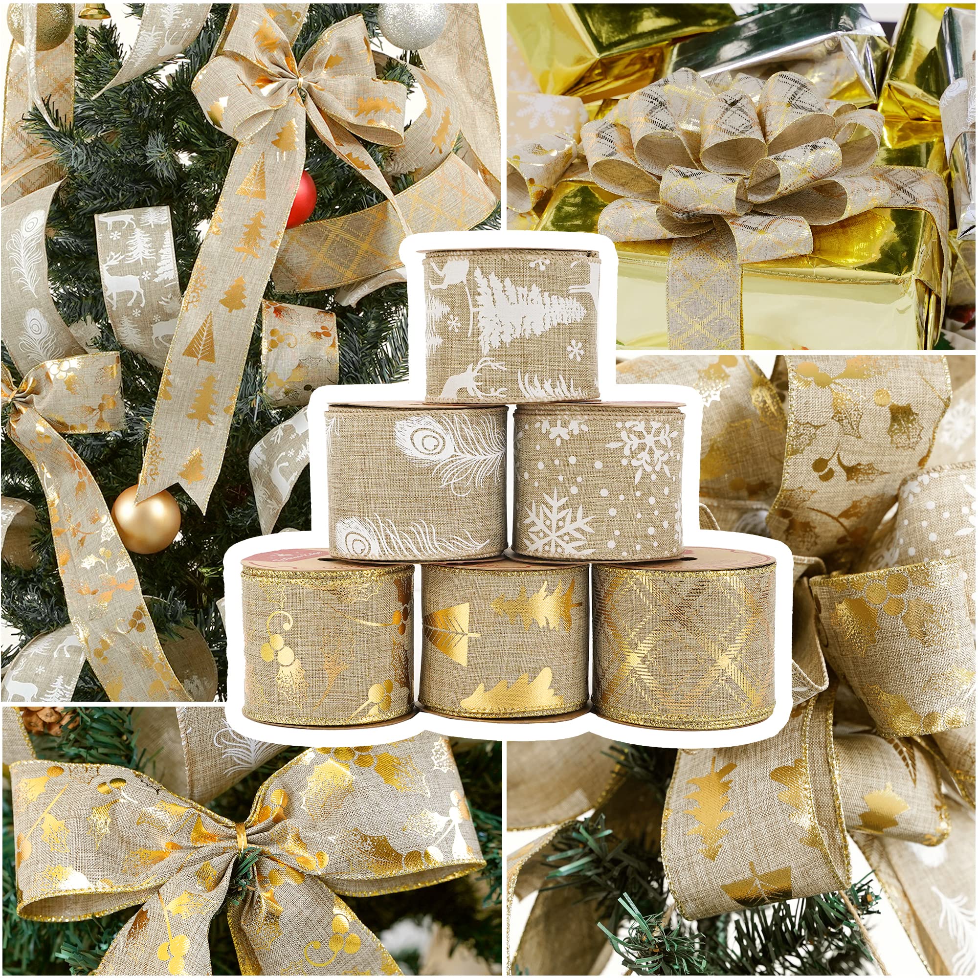 Lot De 4 Rouleaux De Ficelle De Jute De Noël (80 M Total) - Cordon Décoratif Rouge, Vert, Blanc Pour Emballage Cadeau, DIY