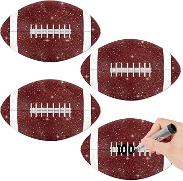 Glitter Football Paper Cutout for Sport Party Supplies Bulletin Board Decor
