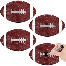 25Pcs Glitter Football Cutouts -12 Inches Sports Ball Paper Cutouts for Wall Decor Football Shaped Paper Cut for Sport Party Birthday Baby Shower Supplies School Classroom Wall Bulletin Board Decor