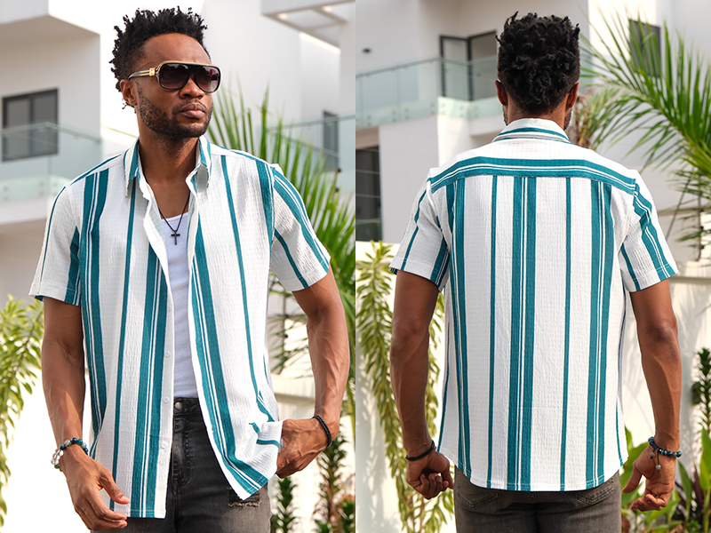 Amazon.com: COOFANDY Mens Button Down Short Sleeve Shirt Casual