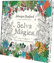 Selva mágica: Livro de colorir e caça ao tesouro antiestresse