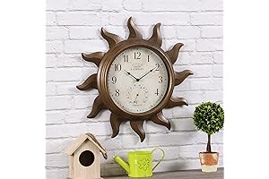 Classic Outdoor Decoration: FirsTime & Co. Copper Sundeck Outdoor Wall Clock with Temperature