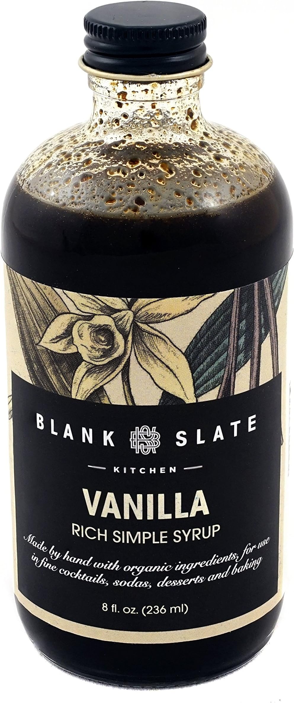 Vanilla Rich Simple Syrup, Blank Slate Kitchen, 8 oz