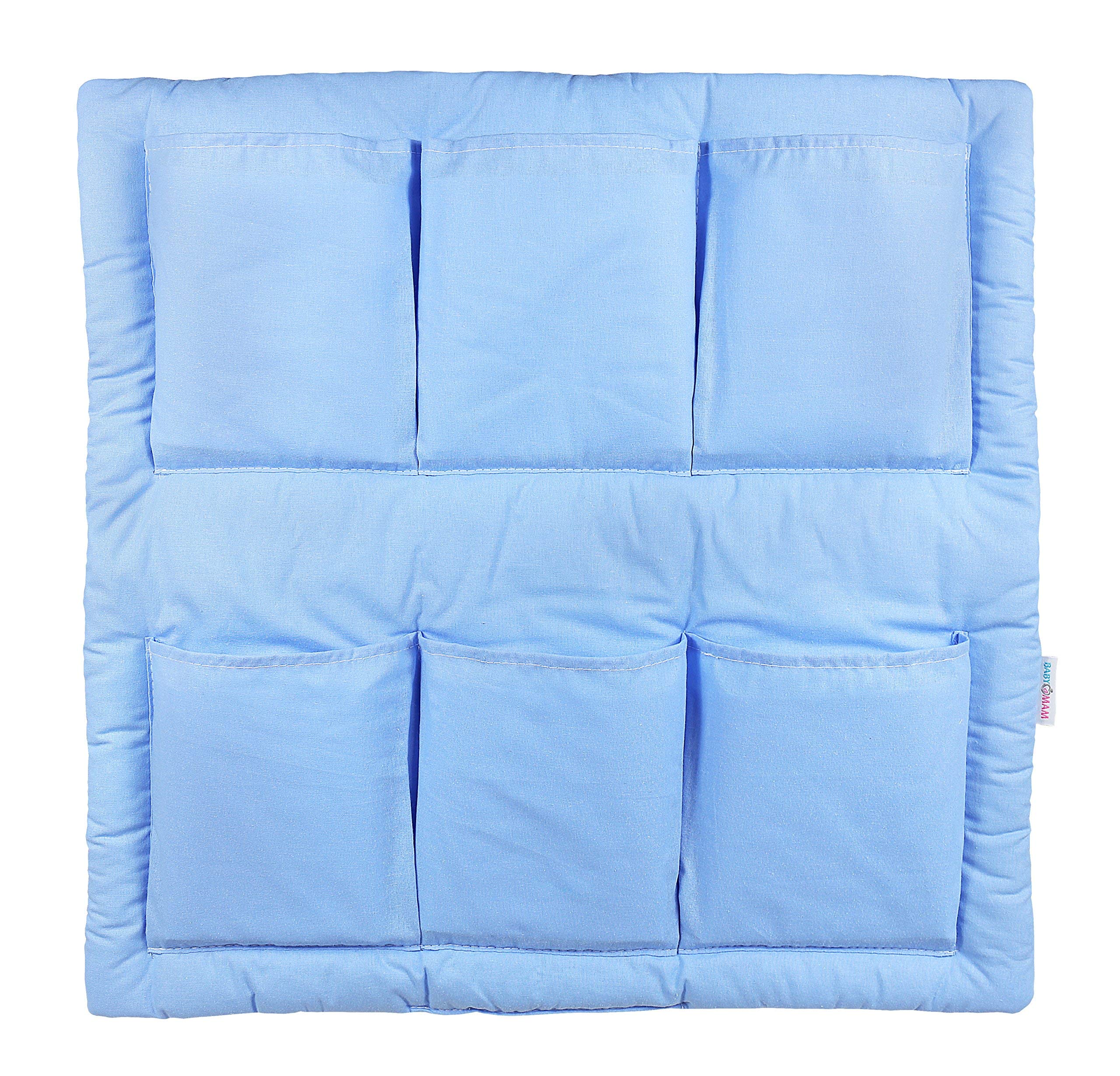 Baby COT Tidy Organiser Hanging Storage CotBed Nursery 6 Pockets BABYMAM (Blue) — image 1