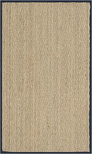 Miniatura 226 de Safavieh Colección de fibra natural NF115P - Alfombra (fibra natural), color gris, Fibras naturales beige, (Natural/Beige),Natural/Negro,Natural
