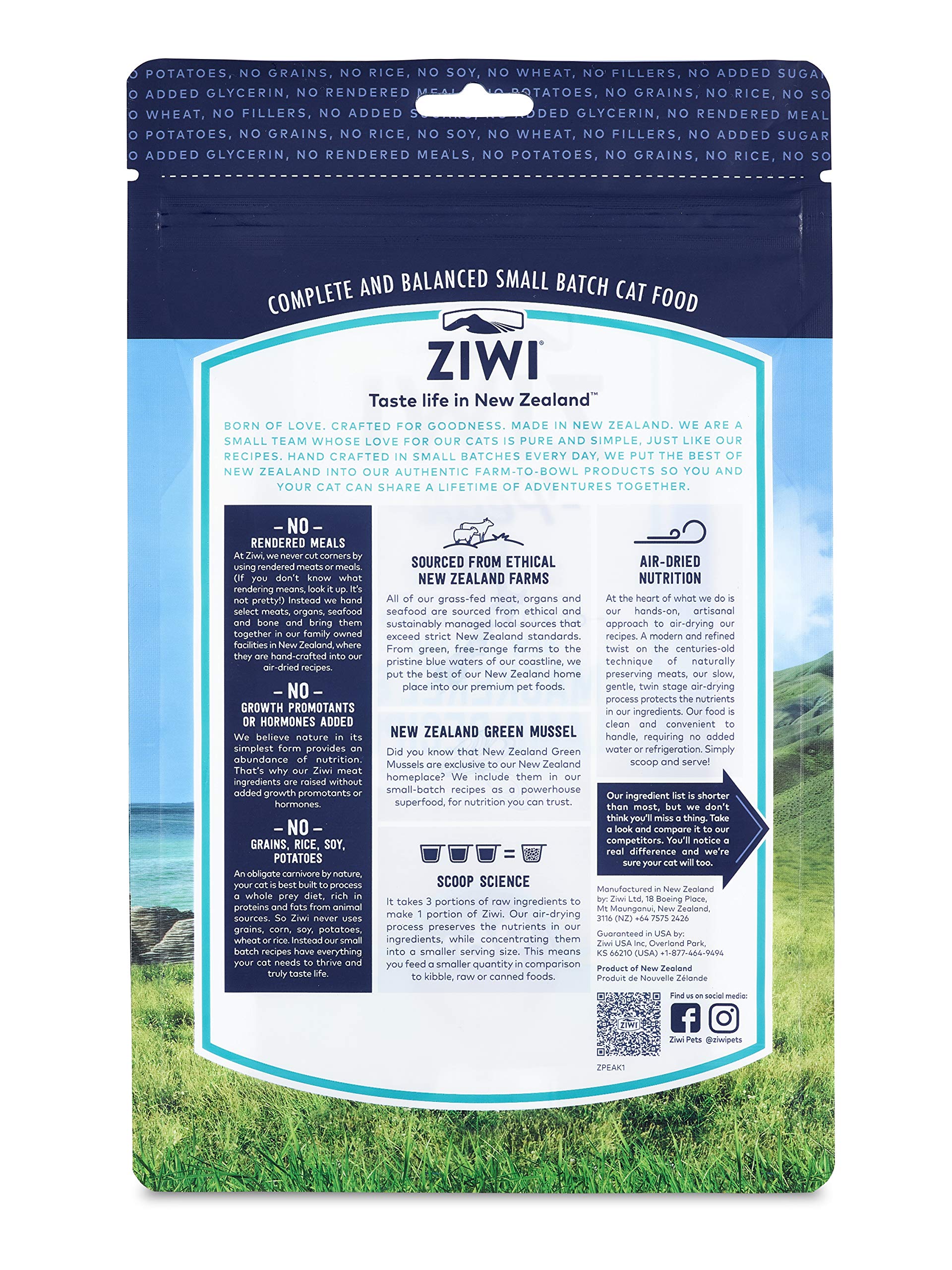 Buy ZIWI Peak AirDried Cat Food All Natural, High Protein, Grain