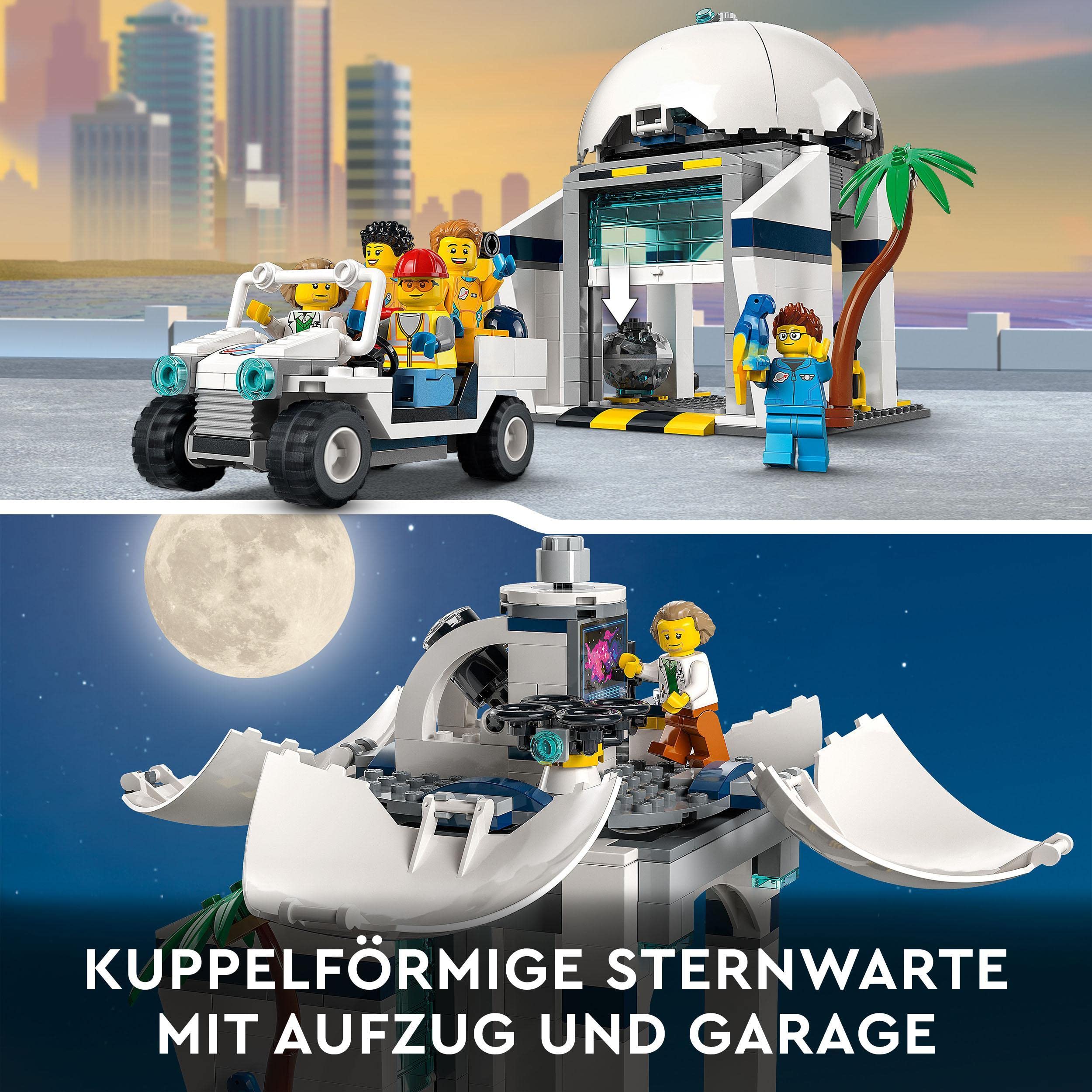 LEGO 60351 City Raumfahrtzentrum Weltraum-Spielzeug NASA Serie mit 7 Astronauten-Minifiguren und Einer Rakete, ab 7 Jahre