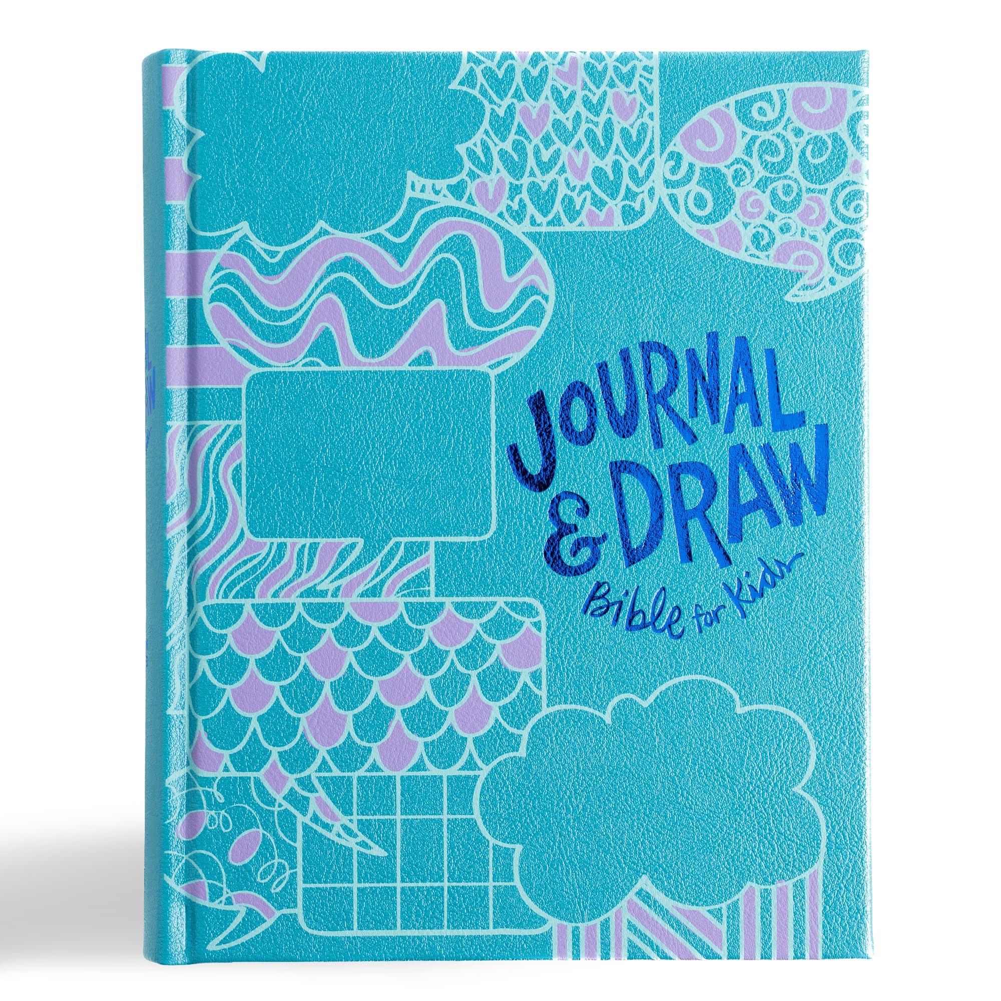 CSB Journal and Draw Bible for Kids, Teal LeatherTouch Over Board