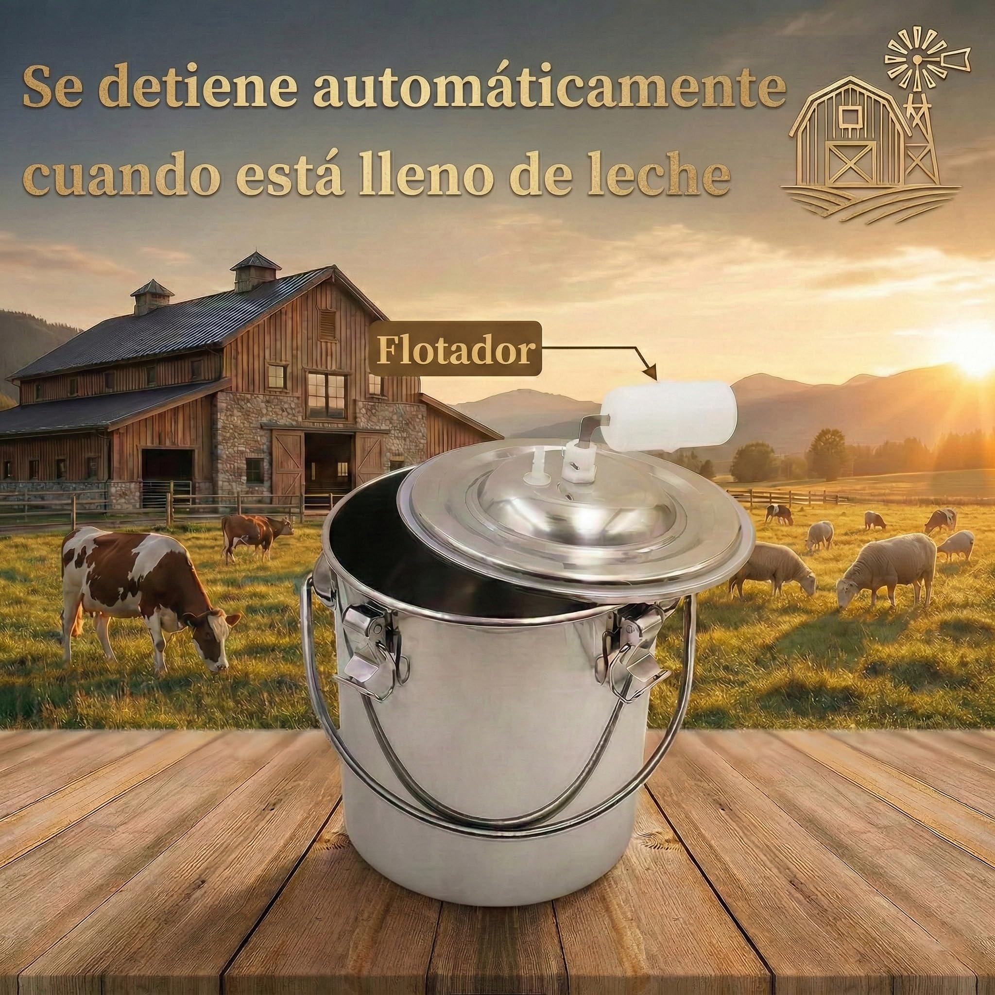 PulsacióN Para Ovejas Y Cabras,Kit De OrdeñO PortáTil Para Granja De Plantas De Leche,Con Tubo De Silicona FuncióN De Parada AutomáTica,Con BateríA Recargable De 5200 Mah (3l,Para Ovejas)