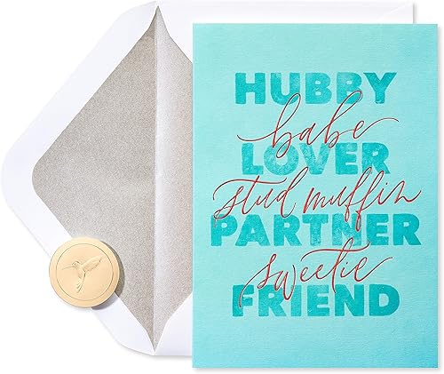 Papyrus Tarjeta de aniversario para marido So Lucky