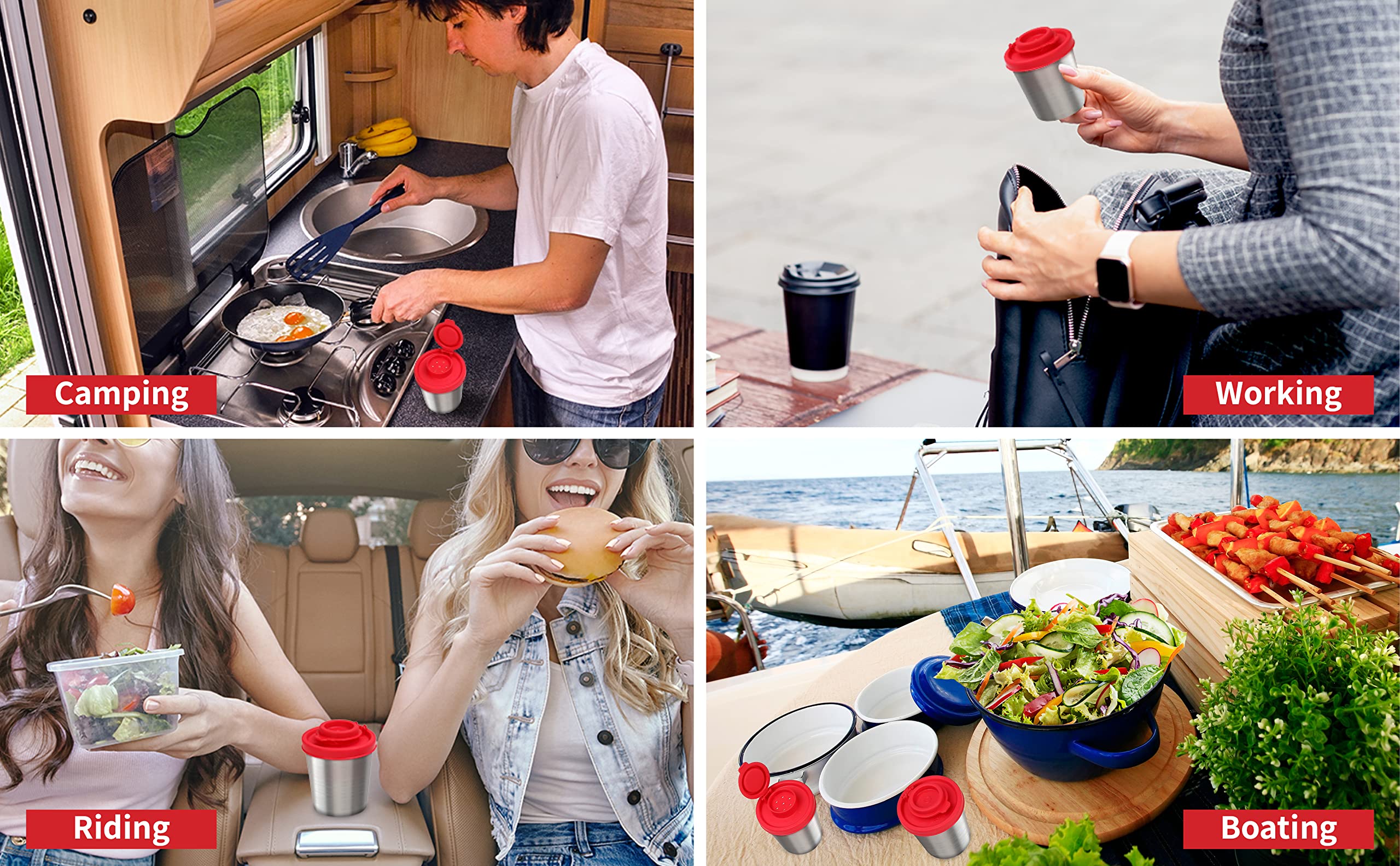 Sunmei 2-in-1 Salz & Pfeffer Streuer - Luftdicht & Feuchtigkeitsbeständig Für Camping & Reisen