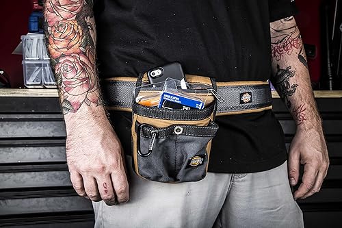 Miniatura 7 de Dickies Cinturón de trabajo acolchado resistente para contratistas, hebilla de rodillo de doble lengüeta, ajustable, 5 pulgadas de ancho, sostiene