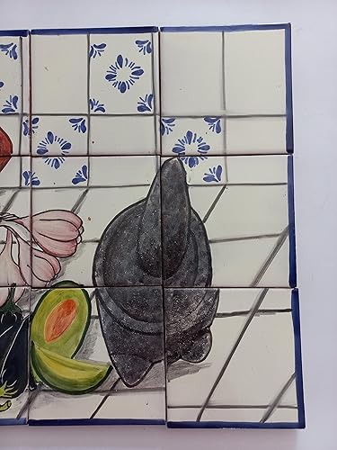 Miniatura 4 de 17" CERAMIC TILE MURAL mexican talavera mosaic backsplash